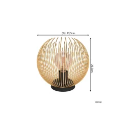 Eglo Bordslampa Venezuela Svart, Guld | Passande för 1x E27