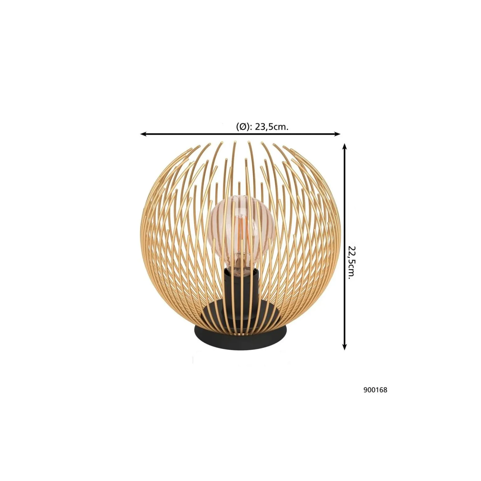 Eglo Bordslampa Venezuela Svart, Guld | Passande för 1x E27