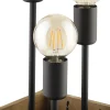 Eglo Bordslampa Wootton Trä Stål Brun Svart | Passande För 3x E27
