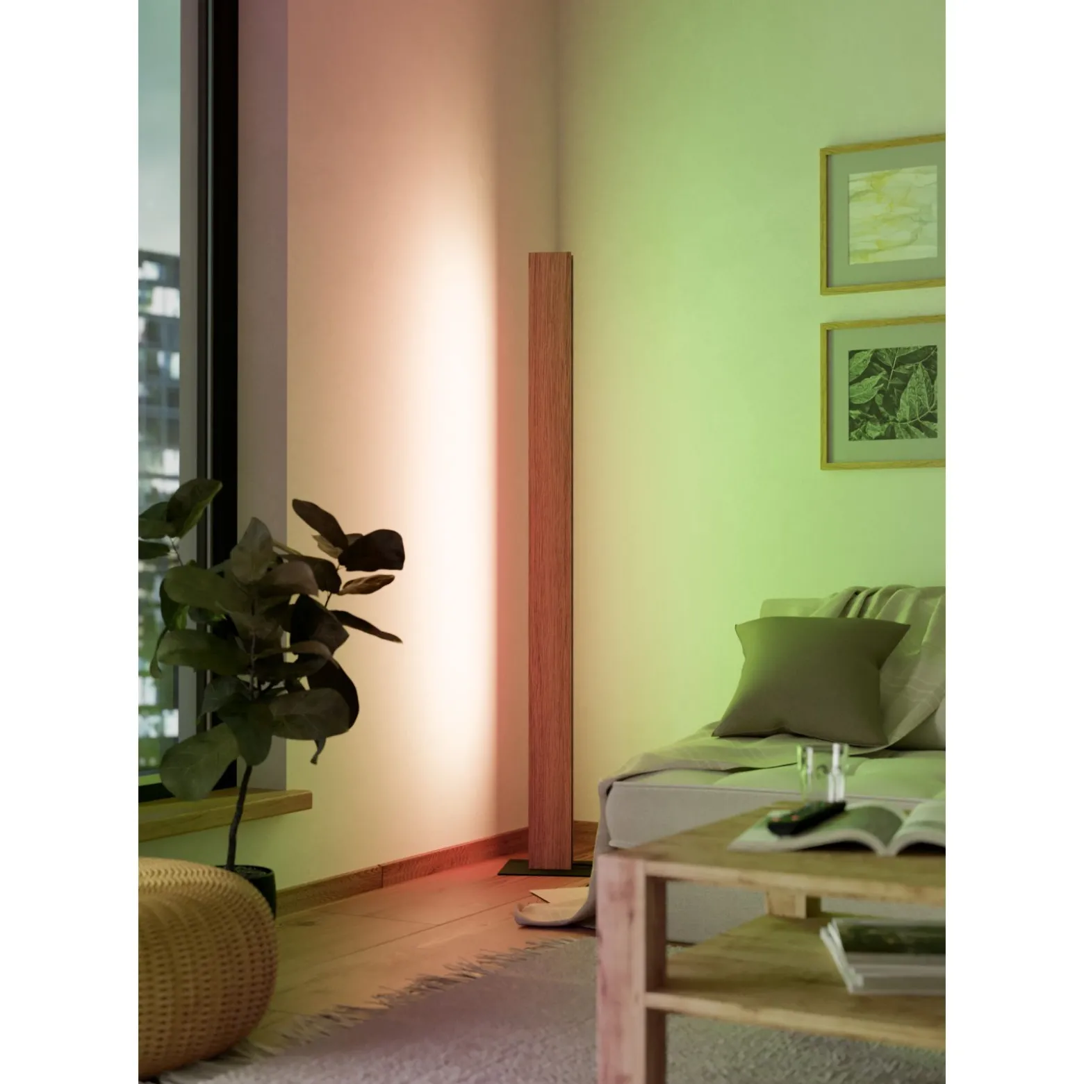 Eglo Connect.Z Smart Golvlampa Anchorena-Z Trä Svart 34W 3960lm - 827-865 Justerbar Vit | Dimbar