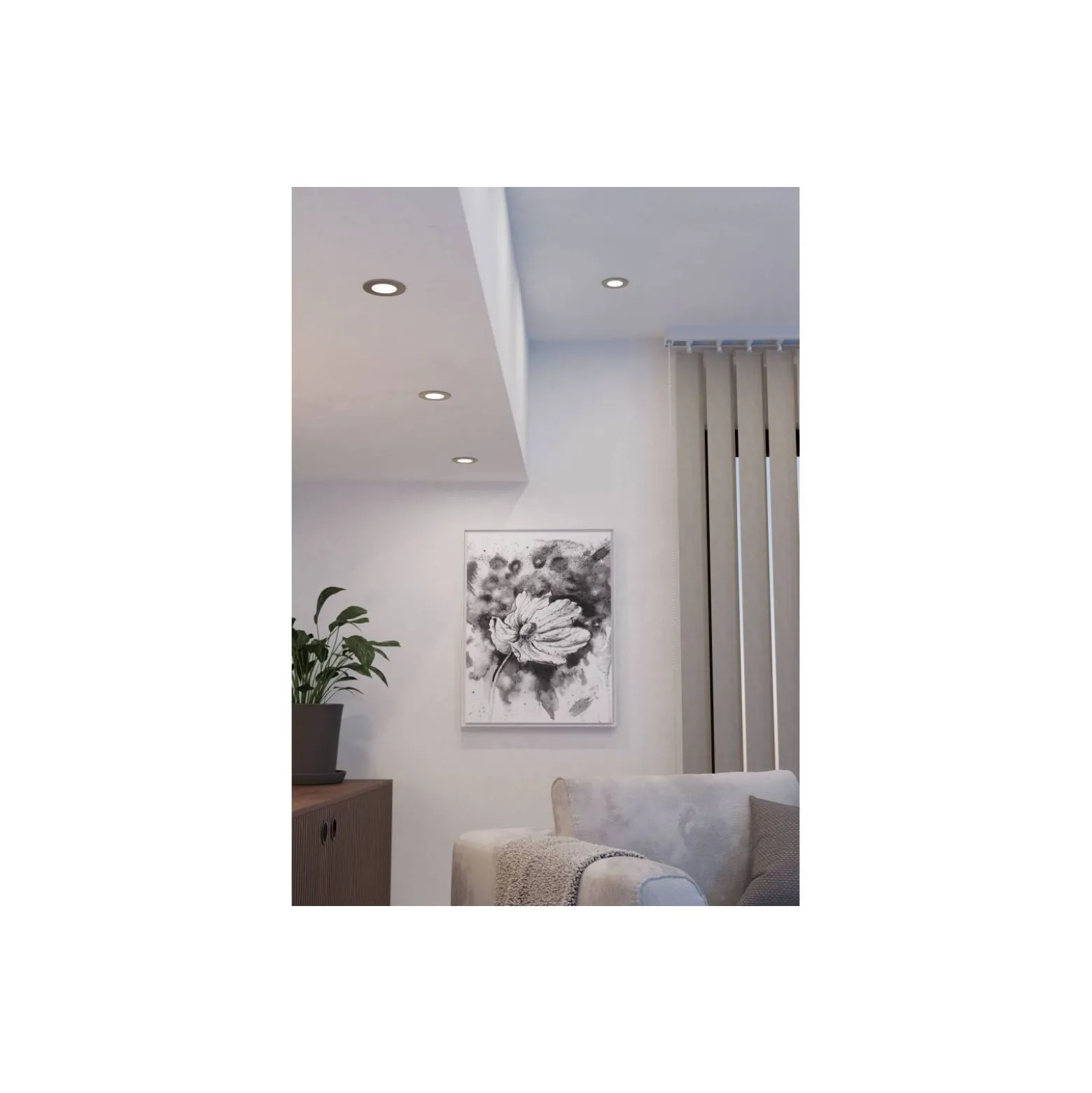 Eglo Connect.Z Smart Infälld Spot Badrumsbelysning Fueva 6-Z Plast Satin Nickel 8.4W 1020lm - 827-865 Justerbar Vit + RGB | Dimbar