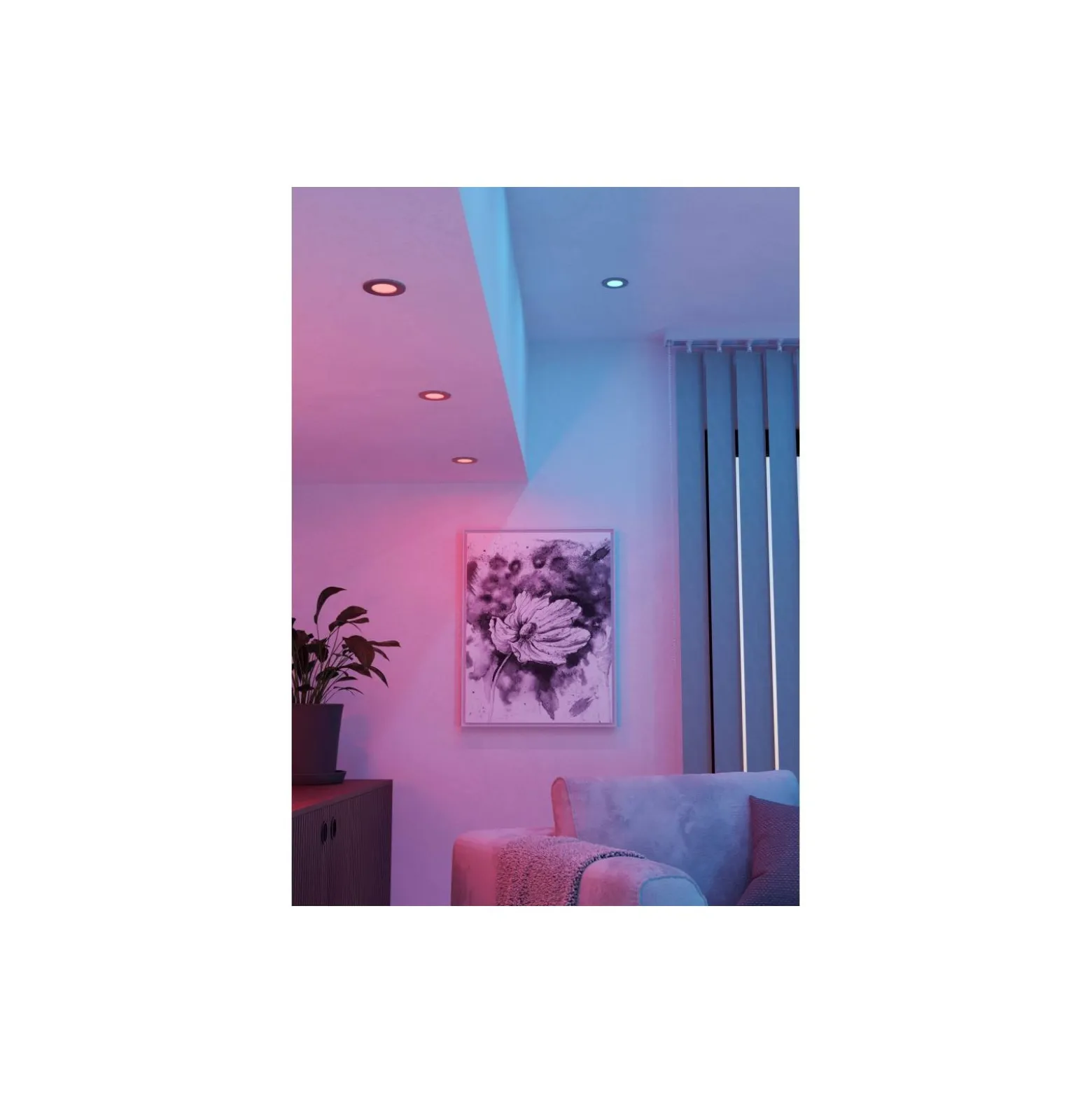 Eglo Connect.Z Smart Infälld Spot Badrumsbelysning Fueva 6-Z Plast Satin Nickel 8.4W 1020lm - 827-865 Justerbar Vit + RGB | Dimbar