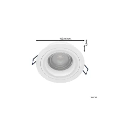 Eglo Connect.Z Smart Infälld Spot Carosso-Z Aluminium Vit 4.7W 345lm - 827-865 Justerbar Vit + RGB | Dimbar