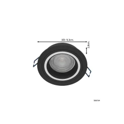 Eglo Connect.Z Smart Infälld Spot Carosso-Z Aluminium Svart 4.7W 345lm - 827-865 Justerbar Vit + RGB | Dimbar