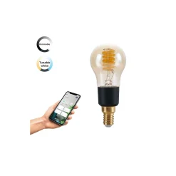 Eglo Connect.Z Smart LED Boll E14 Filament Ambar 4.9W 320lm - 827-865 Justerbar Vit | Dimbar - Ersättare 25W