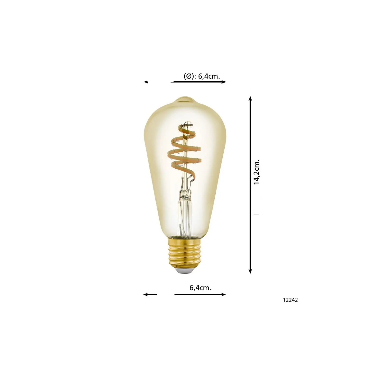 Eglo Connect.Z Smart LED Edison E27 Filament Ambar 4.9W 360lm - 827-865 Justerbar Vit | Dimbar - Ersättare 25W