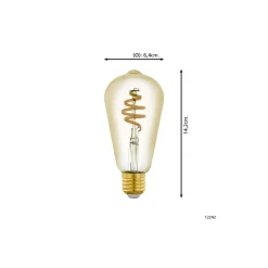 Eglo Connect.Z Smart LED Edison E27 Filament Ambar 4.9W 360lm - 827-865 Justerbar Vit | Dimbar - Ersättare 25W