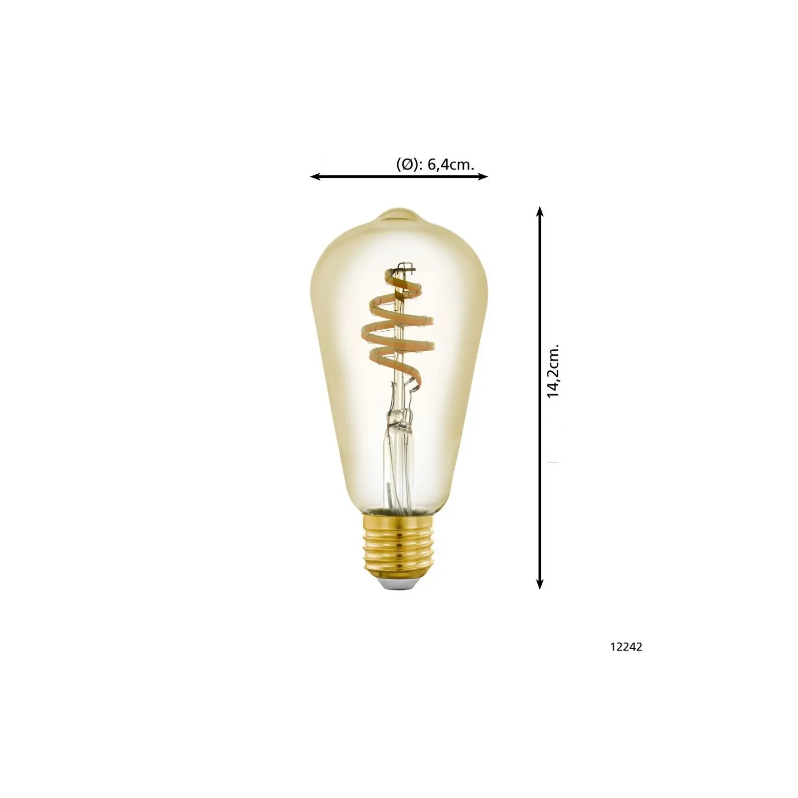 Eglo Connect.Z Smart LED Edison E27 Filament Ambar 4.9W 360lm - 827-865 Justerbar Vit | Dimbar - Ersättare 25W