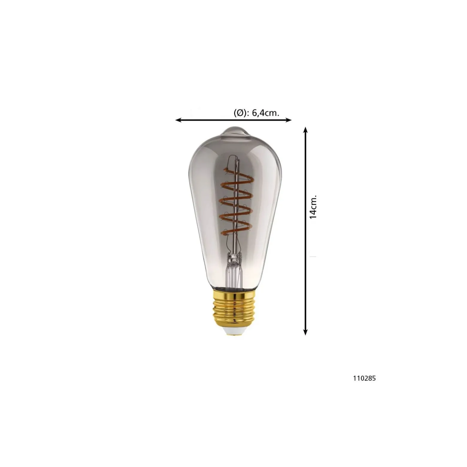 Eglo Connect.Z Smart LED Edison E27 Filament Smokey 4W 150lm - 820 Extra Varm Vit | Dimbar - Ersättare 15W
