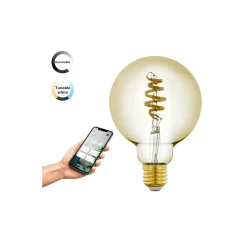 Eglo Connect.Z Smart LED Globe E27 Filament Ambar 4.9W 360lm - 827-865 Justerbar Vit | Dimbar - Ersättare 25W