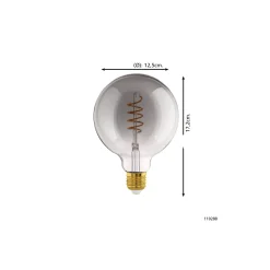Eglo Connect.Z Smart LED Globe E27 Filament Smokey 4W 150lm - 820 Extra Varm Vit | Dimbar - Ersättare 15W