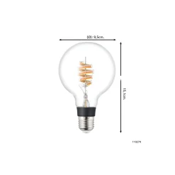 Eglo Connect.Z Smart LED Globe E27 Filament Klar 4.9W 400lm - 830 Varm Vit + RGB | Dimbar - Ersättare 40W