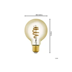 Eglo Connect.Z Smart LED Globe E27 Filament Ambar 4.9W 360lm - 827-865 Justerbar Vit | Dimbar - Ersättare 25W