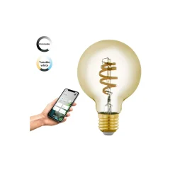Eglo Connect.Z Smart LED Globe E27 Filament Ambar 4.9W 360lm - 827-865 Justerbar Vit | Dimbar - Ersättare 25W