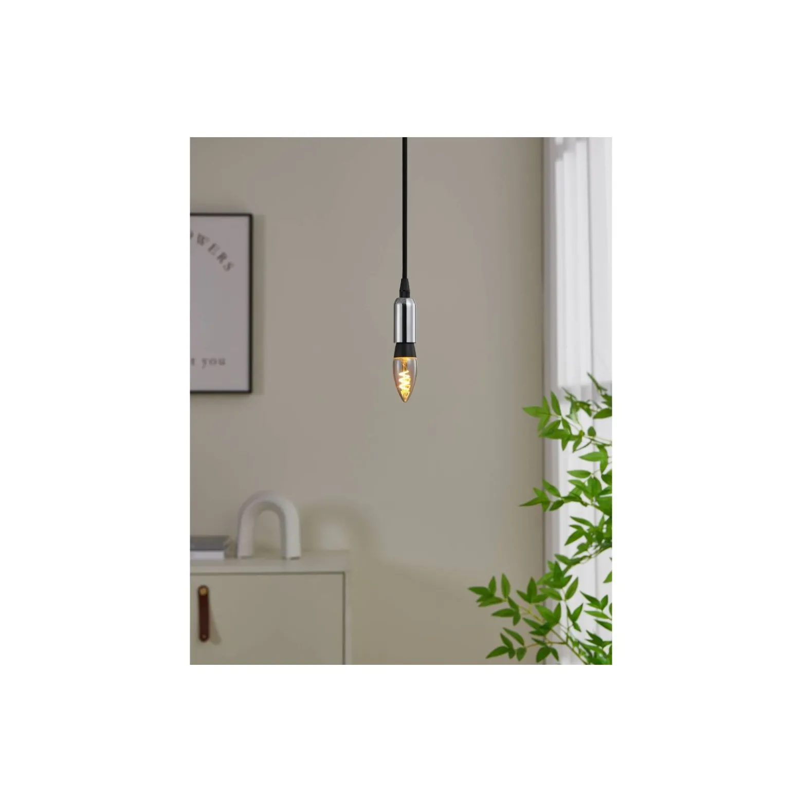 Eglo Connect.Z Smart LED Kronljus E14 Filament Smokey 4W 150lm - 820 Extra Varm Vit | Dimbar - Ersättare 15W