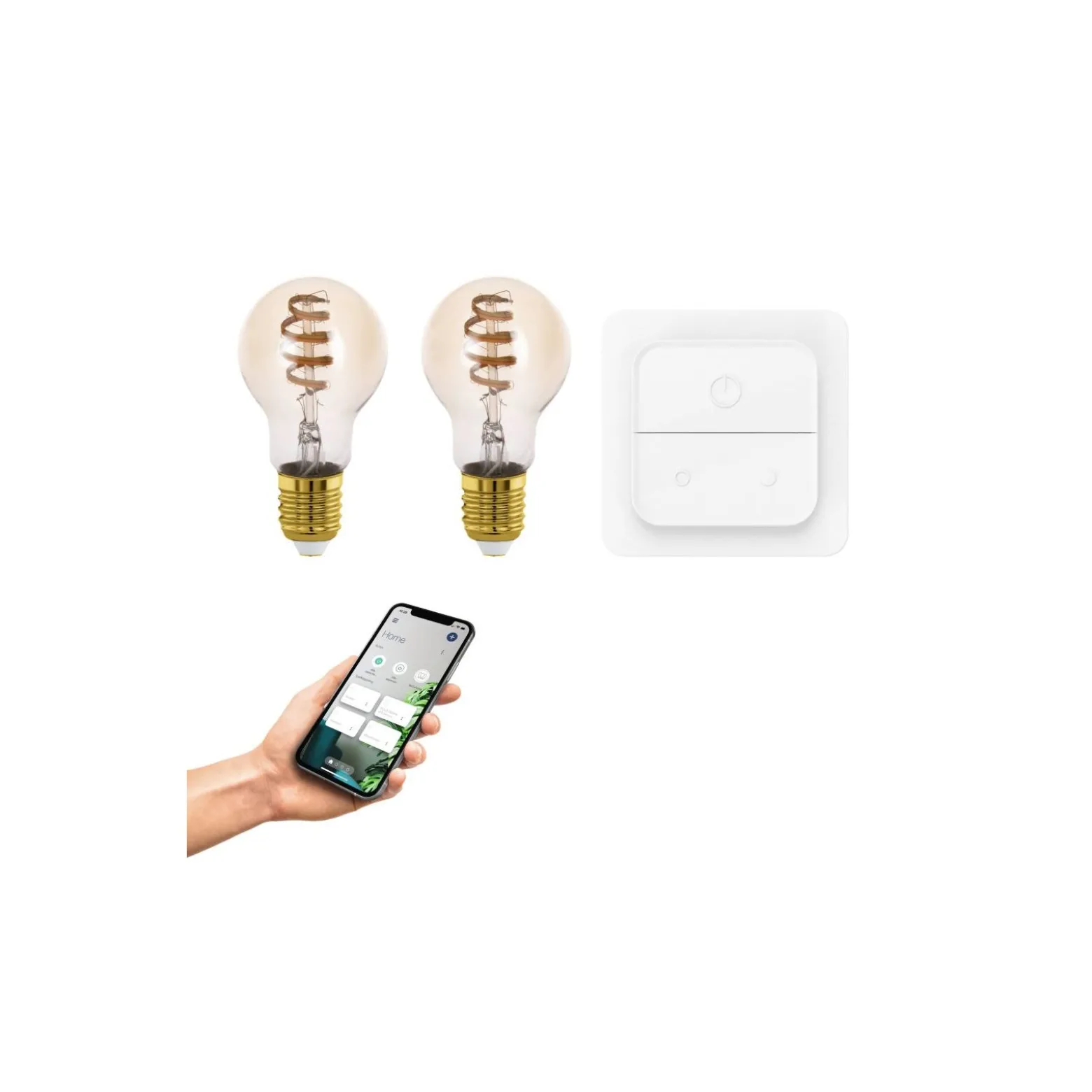 Eglo Connect.Z Smart LED Päron E27 Filament Ambar 9.8W 360lm - 827-865 Justerbar Vit | Dimbar - Ersättare 25W
