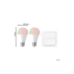 Eglo Connect.Z Smart LED Päron E27 Matt 18W 806lm - 827-865 Justerbar Vit + RGB | Dimbar - Ersättare 60W