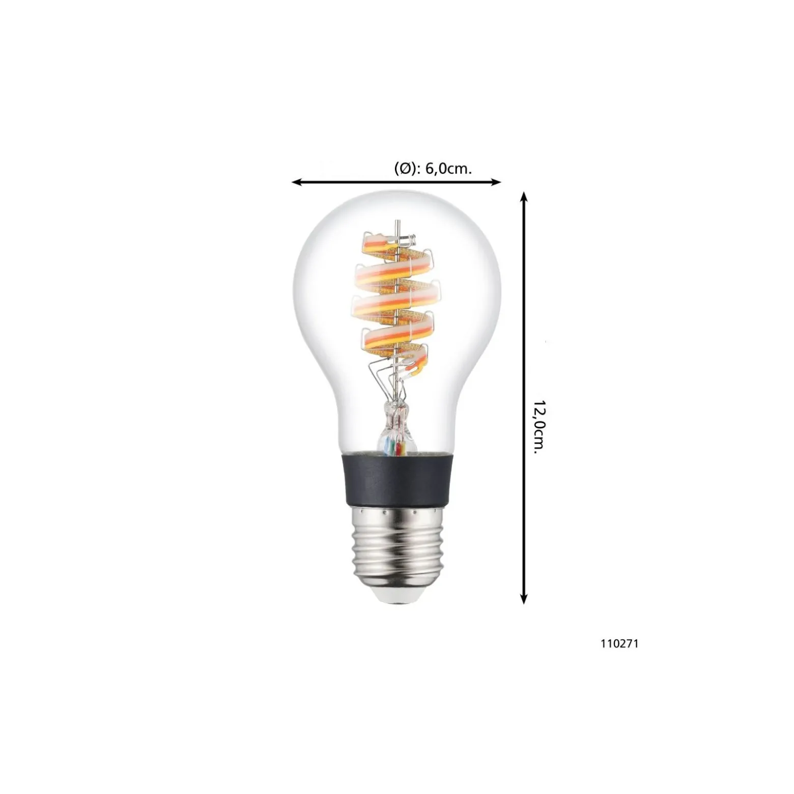 Eglo Connect.Z Smart LED Päron E27 Filament Klar 4.9W 320lm - 830 Varm Vit + RGB | Dimbar - Ersättare 25W