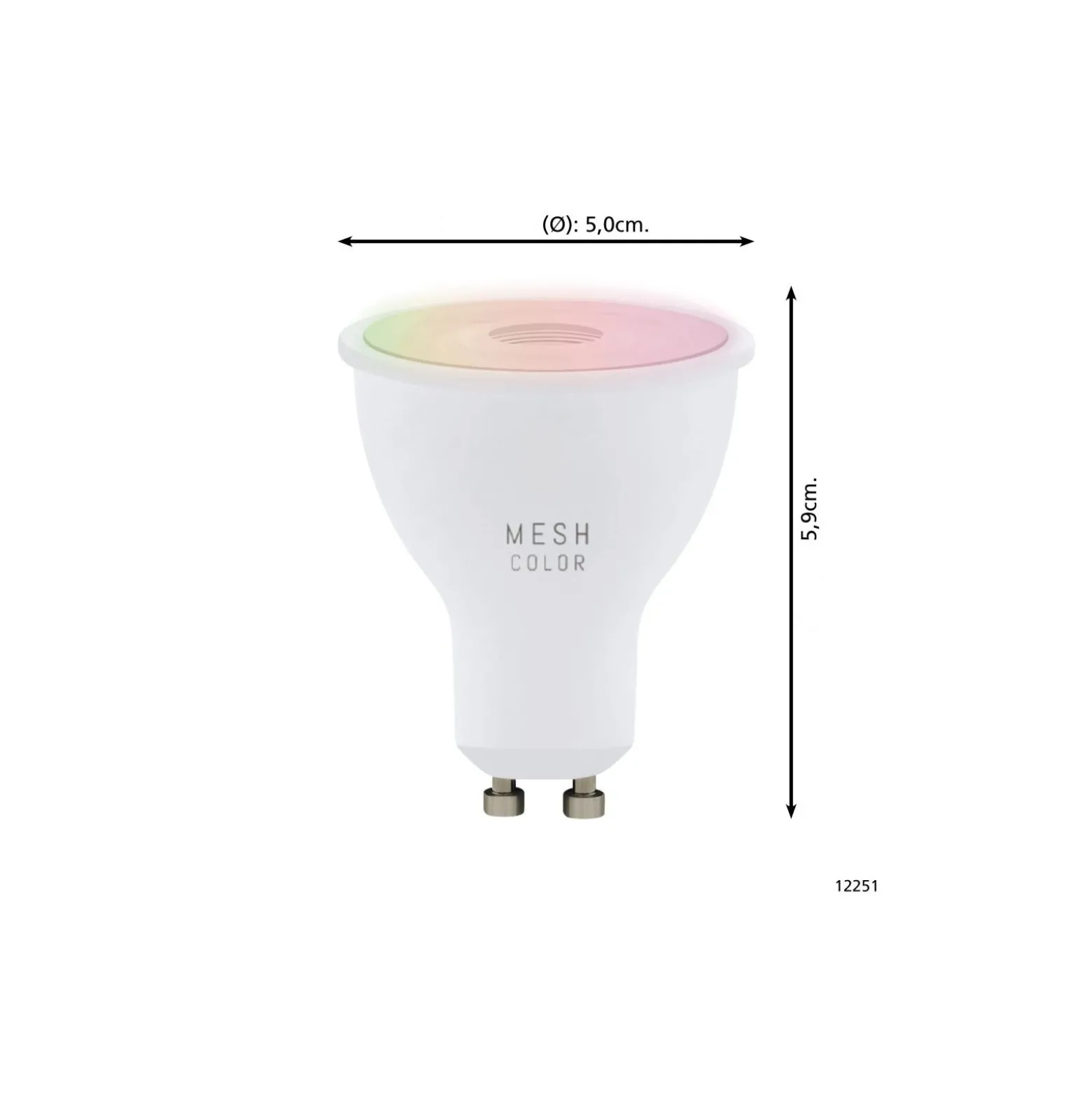 Eglo Connect.Z Smart LED Spot GU10 PAR16 4.9W 345lm 45D - 827 Extra Varm Vit | Dimbar - Ersättare 50W