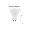 Eglo Connect.Z Smart LED Spot GU10 PAR16 4.9W 400lm 42D - 827-865 Justerbar Vit | Dimbar - Ersättare 57W
