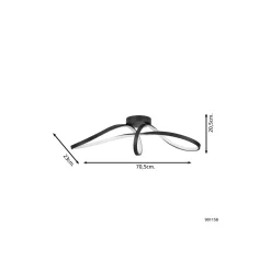 Eglo Connect.Z Smart Taklampa Calarossa-Z Stål Svart 22W 2500lm - 827-865 Justerbar Vit + RGB | Dimbar