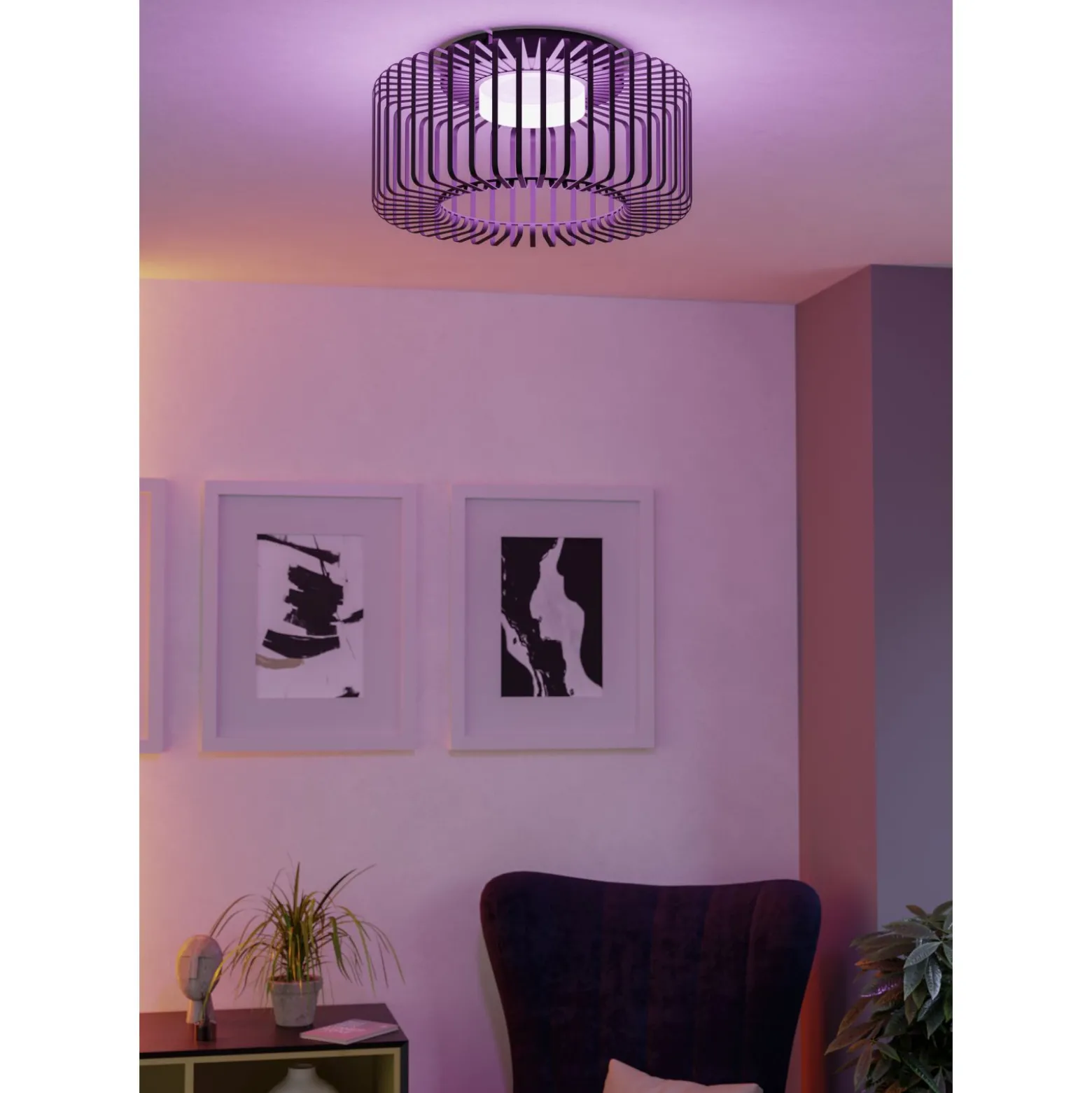 Eglo Connect.Z Smart Taklampa Ginestrone-Z Stål Svart 22W 2450lm - 827-865 Justerbar Vit | 450mm - Dimbar