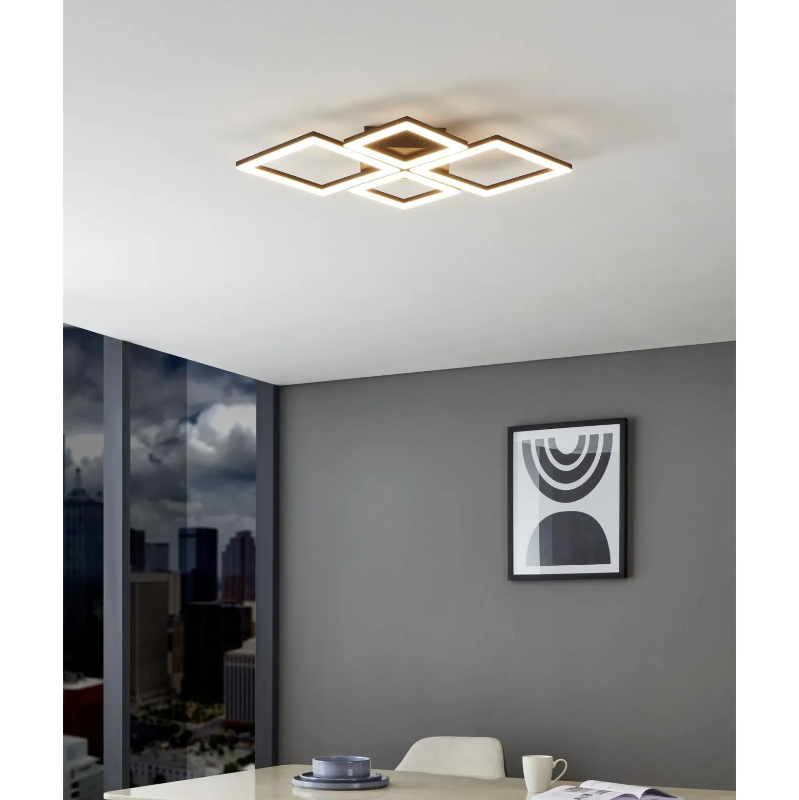 Eglo Connect.Z Smart Taklampa Paranday-Z Stål Svart 32W - 827-865 Justerbar Vit | Dimbar