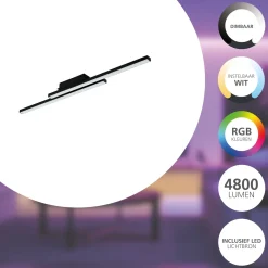Eglo Connect.Z Smart Taklampa Fraioli-Z Aluminium Svart 17W 2100lm - 827-865 Justerbar Vit | Dimbar
