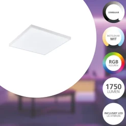 Eglo Connect.Z Smart Taklampa Turcona-Z Stål Vit 16W 1750lm - 827-865 Justerbar Vit | Dimbar