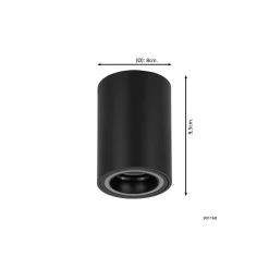 Eglo Connect.Z Smart Tak Spot Carosso-Z Aluminium Svart 4.9W 345lm - 827-865 Justerbar Vit + RGB | Dimbar - Passande för GU10
