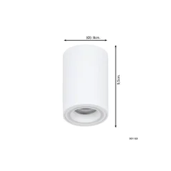 Eglo Connect.Z Smart Tak Spot Carosso-Z Aluminium Vit 4.9W 345lm - 827-865 Justerbar Vit + RGB | Dimbar - Passande för GU10