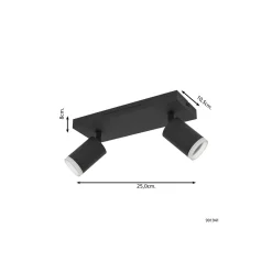 Eglo Connect.Z Smart Tak Spot Melitello-Z Stål Svart 7.4W 1100lm - 827-865 Justerbar Vit + RGB | Dimbar