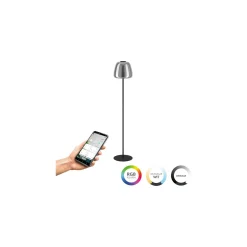 Eglo Golvlampa Alfero-Z Stål Svart 15.5W 2000lm - 827-865 Justerbar Vit + RGB | IP20 - Zigbee Dimbar