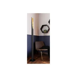 Eglo Golvlampa Barbotto Stål Svart, Guld 4.5W 345lm - 830 Varm Vit | Passande för GU10