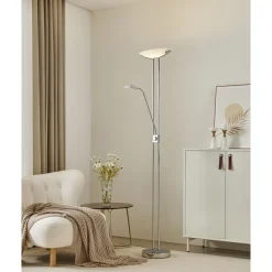 Eglo Golvlampa Baya Led Stål Krom 20W 2440lm - 830 Varm Vit | Dimbar