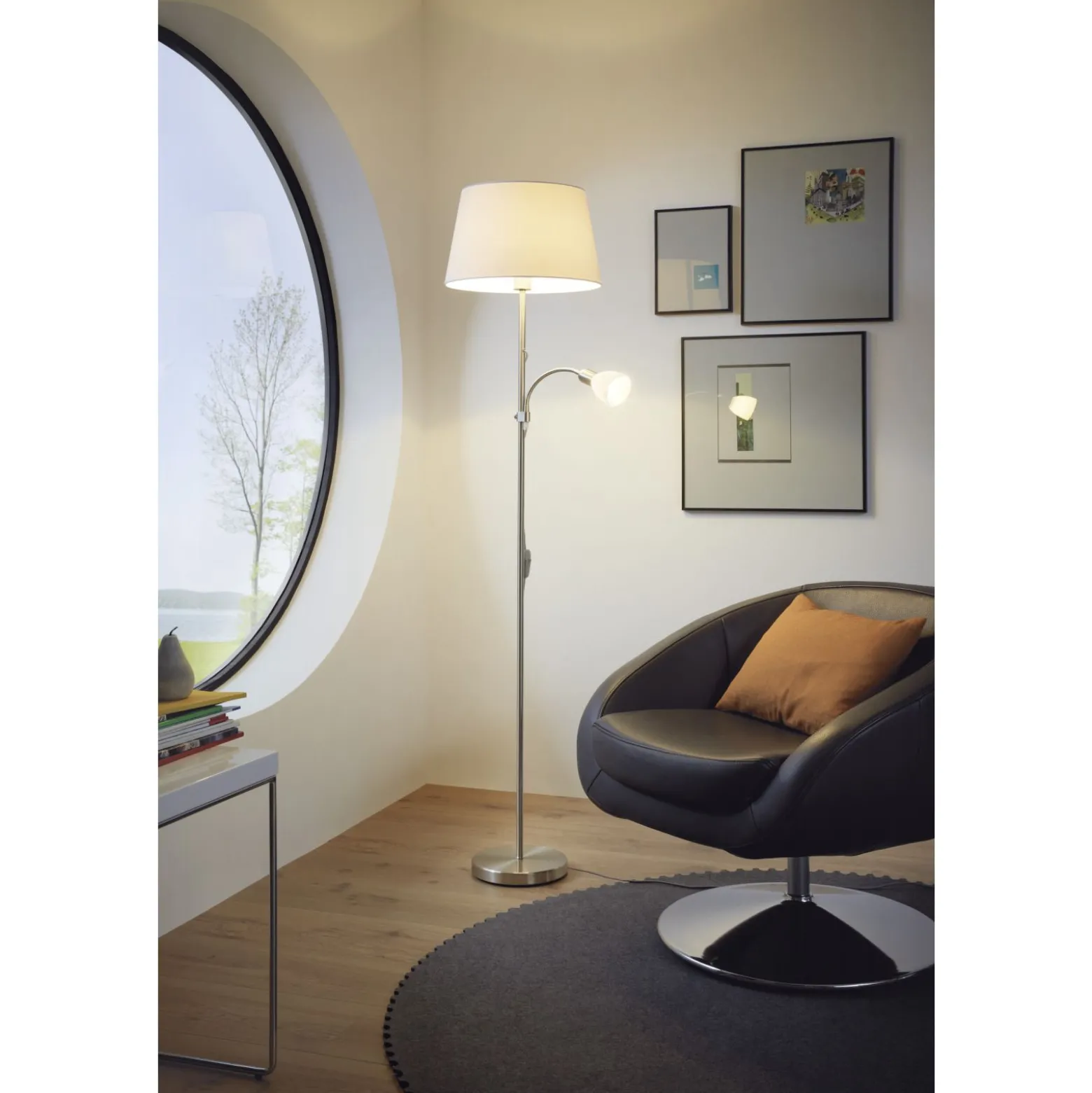 Eglo Golvlampa Conesa Stål | Passande För 1x E27