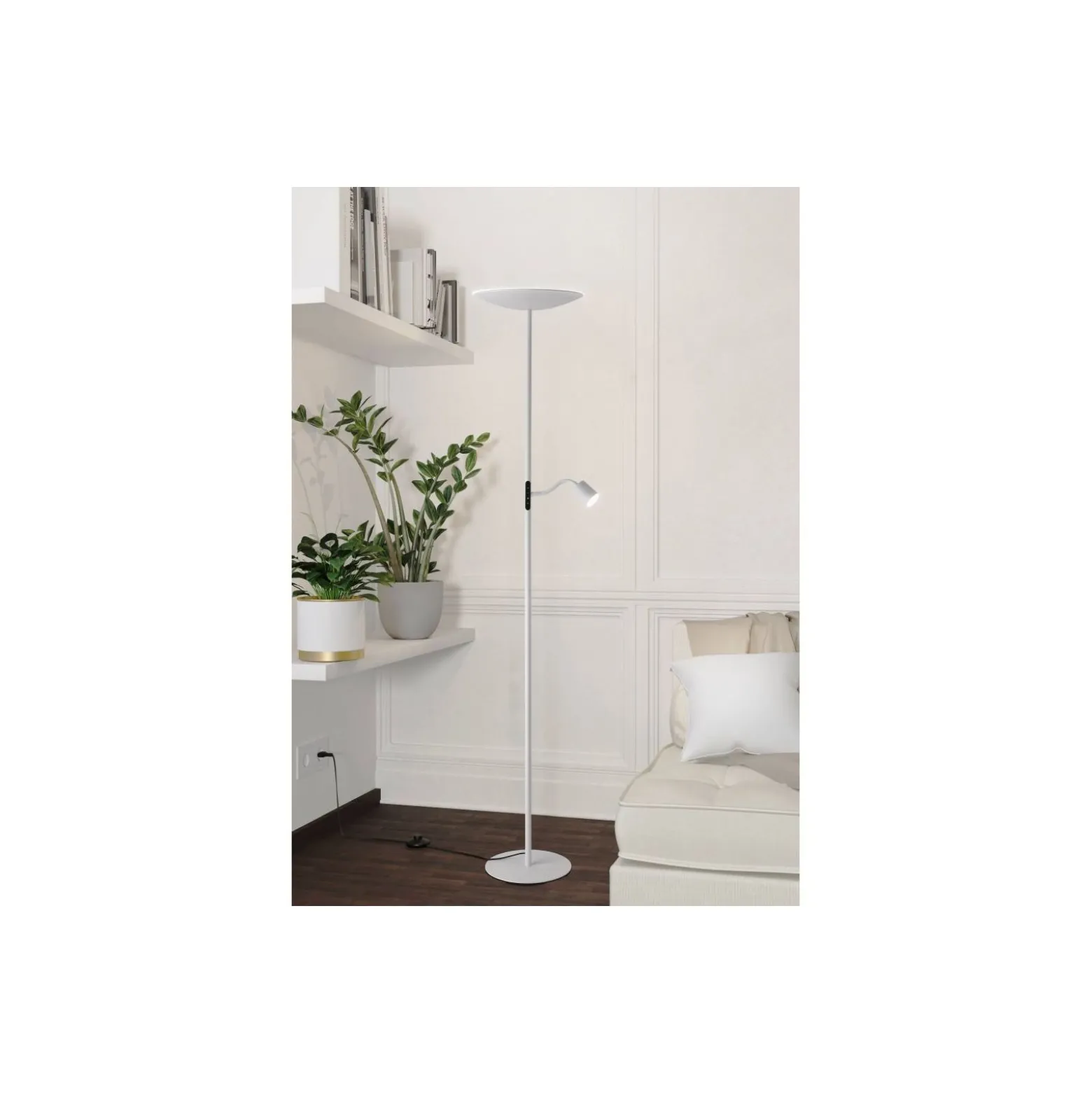 Eglo Golvlampa Conivarino Stål Vit 30.5W 3150lm - 827 Extra Varm Vit | Dimbar