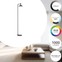 Eglo Golvlampa Conomavilla-Z Stål Svart 7W 1000lm - 827-865 Justerbar Vit | Dimbar