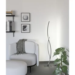 Eglo Golvlampa Grisolia Stål Svart Vit 20W 2500lm - 840 Kallvit