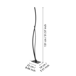Eglo Golvlampa Grisolia Stål Svart Vit 20W 2500lm - 840 Kallvit