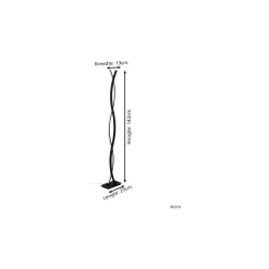 Eglo Golvlampa Lasana 3 Stål Aluminium Svart 17W 2300lm - 830 Varm Vit | IP20
