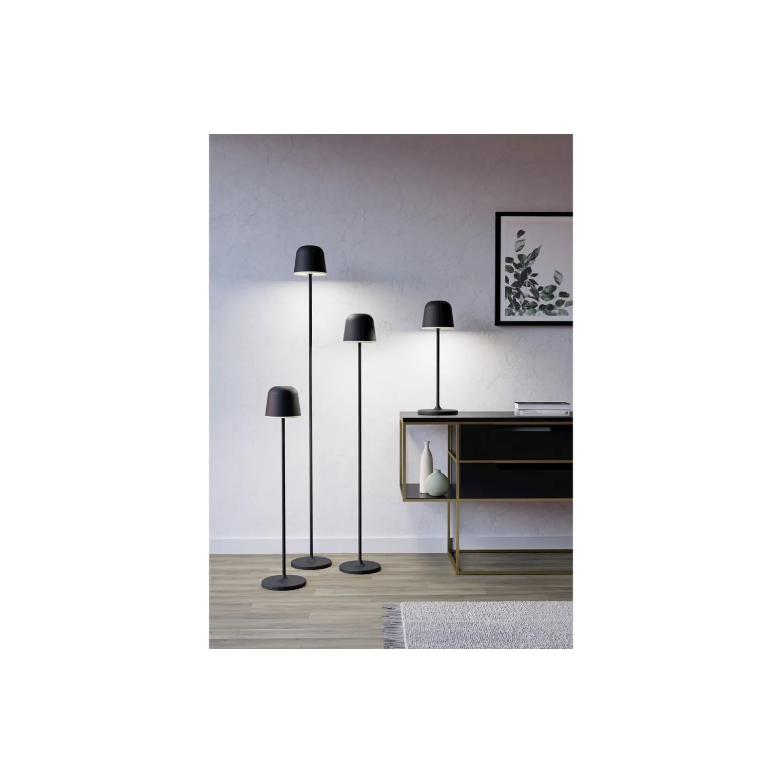 Eglo Golvlampa Mannera-L Aluminium Svart 4W 440lm - 824-830-840 CCT | IP54 - 3-Stegs Dimbar