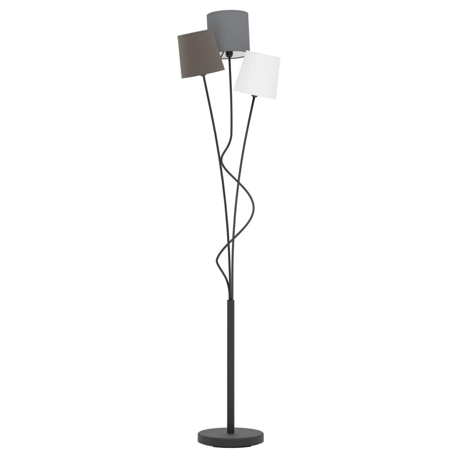 Eglo Golvlampa Maronda Stål Svart Vit | Passande För 3x E14