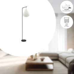 Eglo Golvlampa Minting Stål Svart Vit | Passande För 1x E27