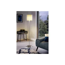 Eglo Golvlampa Pasteri Stål Satin Nickel Grå | IP20 - Passande för 1x E27