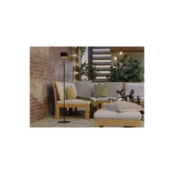 Eglo Golvlampa Roccanova-L Solar Stål Svart 2W 270lm - 830 Varm Vit | IP44 - Touchdimmerbar - USB-C