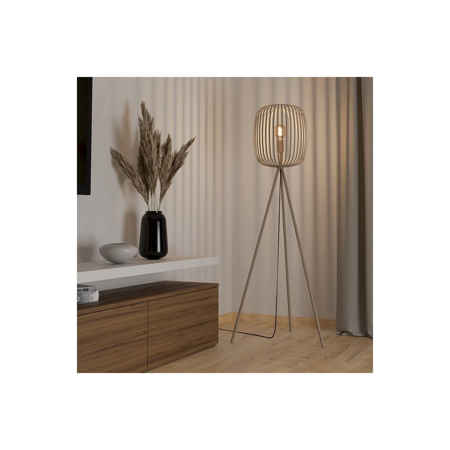 Eglo Golvlampa Romazzina Stål Slipad | IP20 - Passande för 1x E27