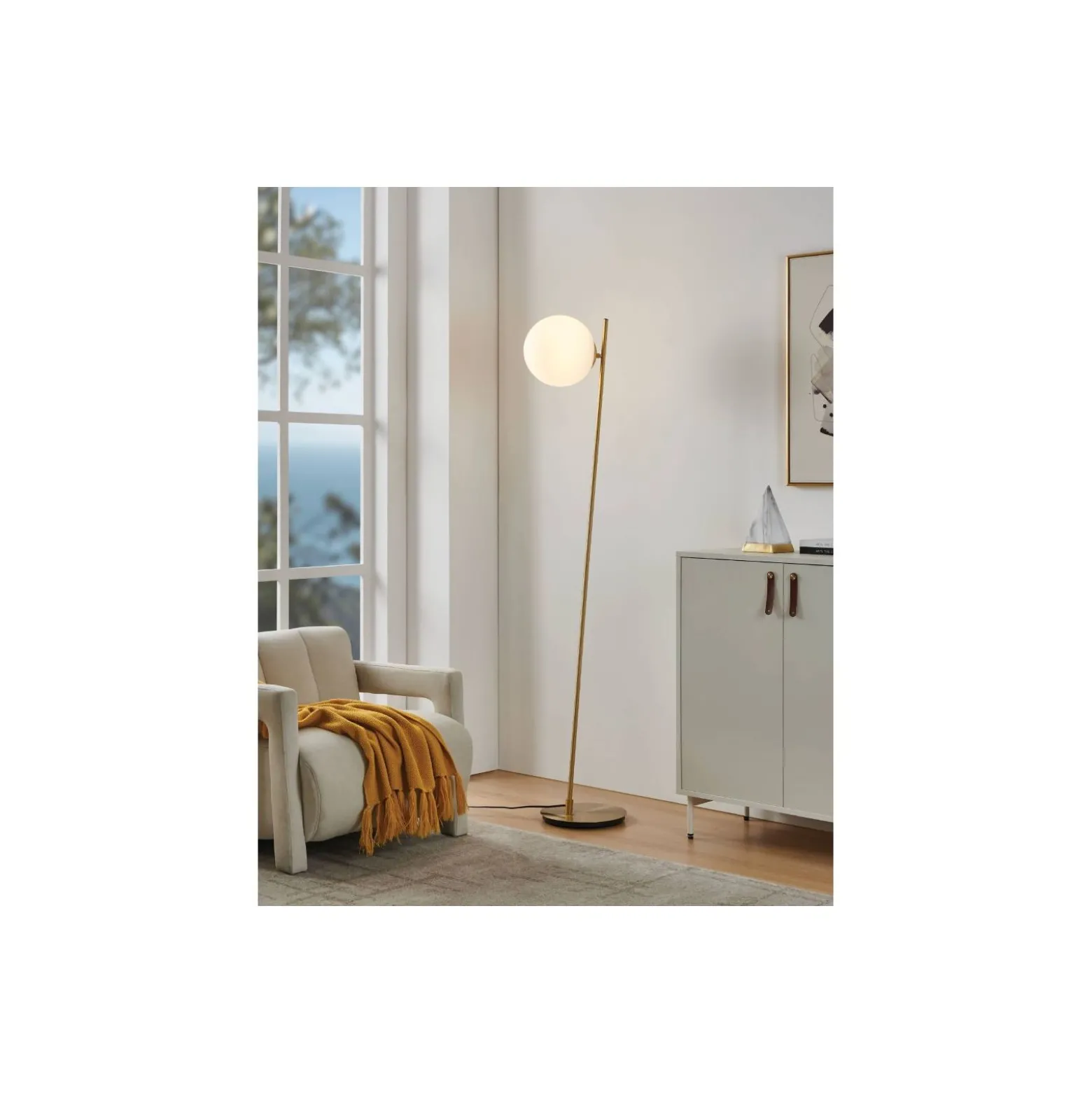 Eglo Golvlampa Rondo 4 Stål Mässing | Passande för E27