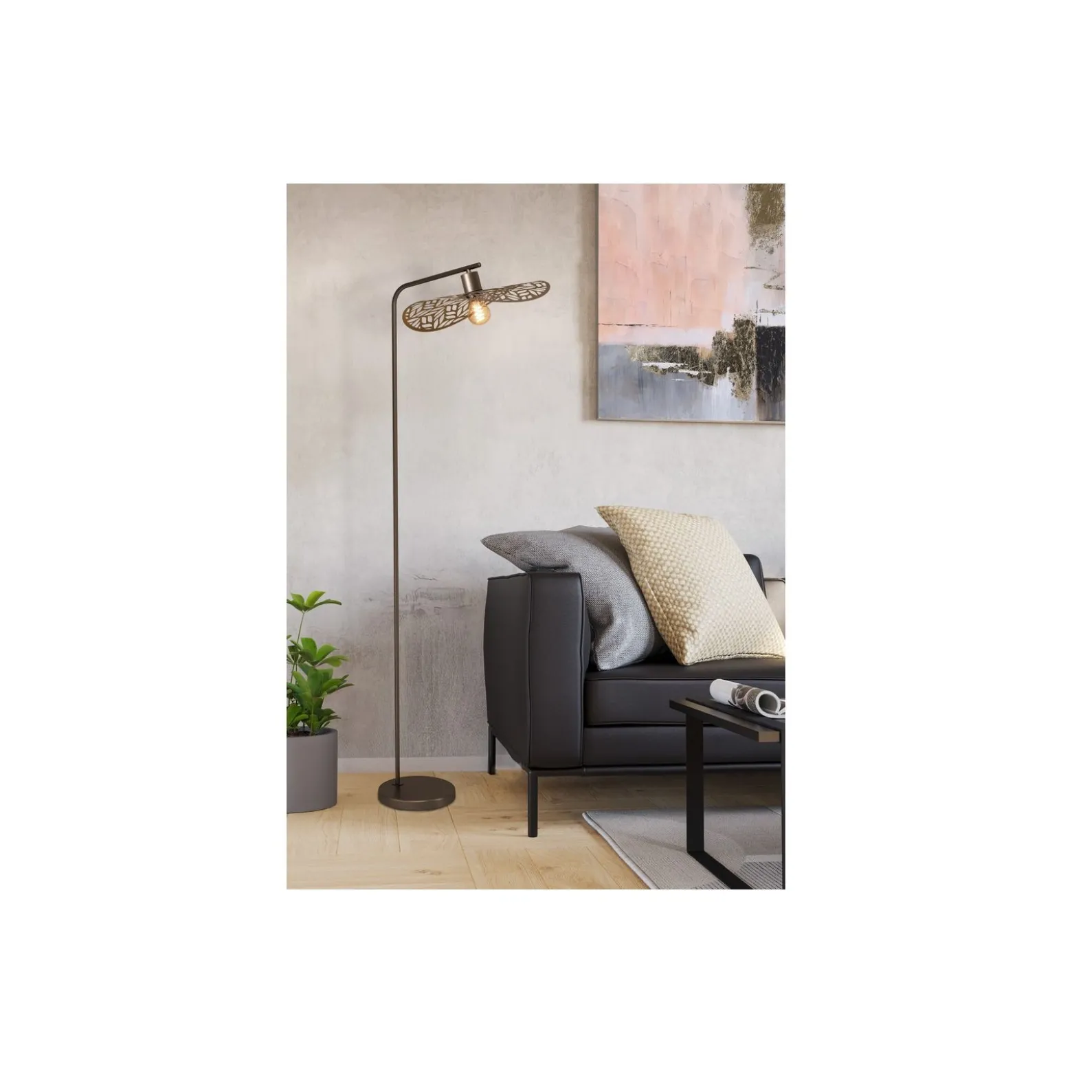 Eglo Golvlampa Swaby Stål Brons | IP20 - Passande för 1x E27