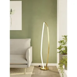 Eglo Golvlampa Vallerosa Aluminium Stål Guld 252W 3400lm - 830 Varm Vit